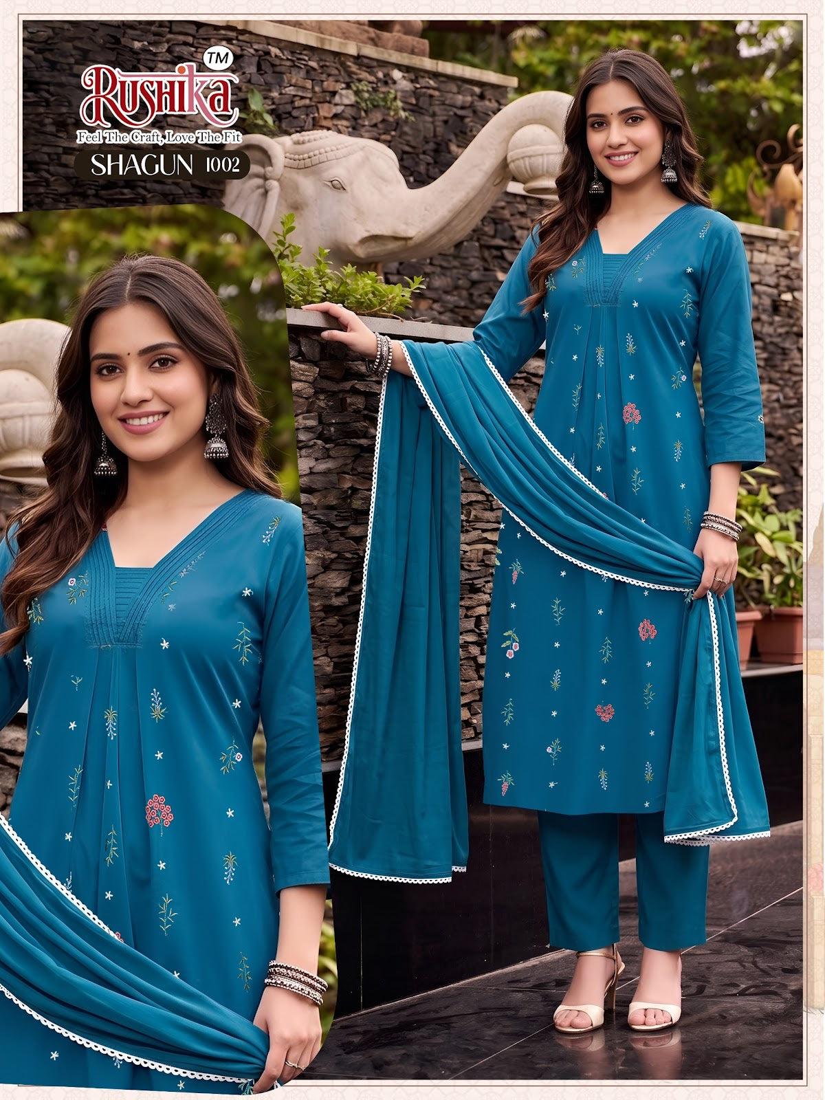 Shagun Rushika Chanderi Readymade Anarkali Suits Wholesale Price