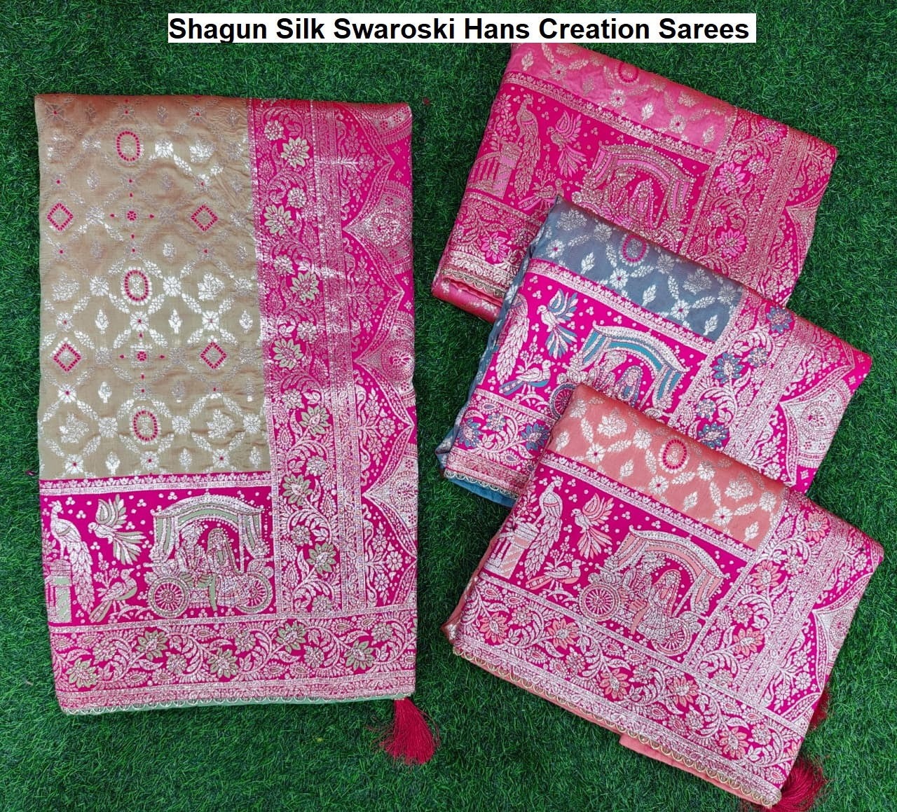 Shagun Silk Swaroski Hans Creation Sarees Supplier India