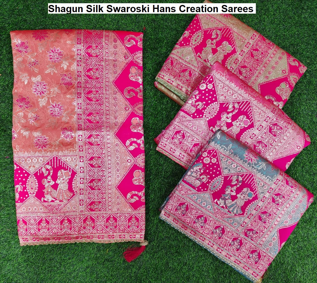Shagun Silk Swaroski Hans Creation Sarees Supplier India