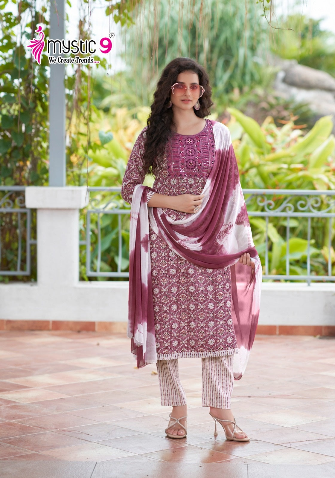 Shagun Vol 12 Mystic 9 Rayon Capsule Readymade Pant Style Suits Exporter Ahmedabad
