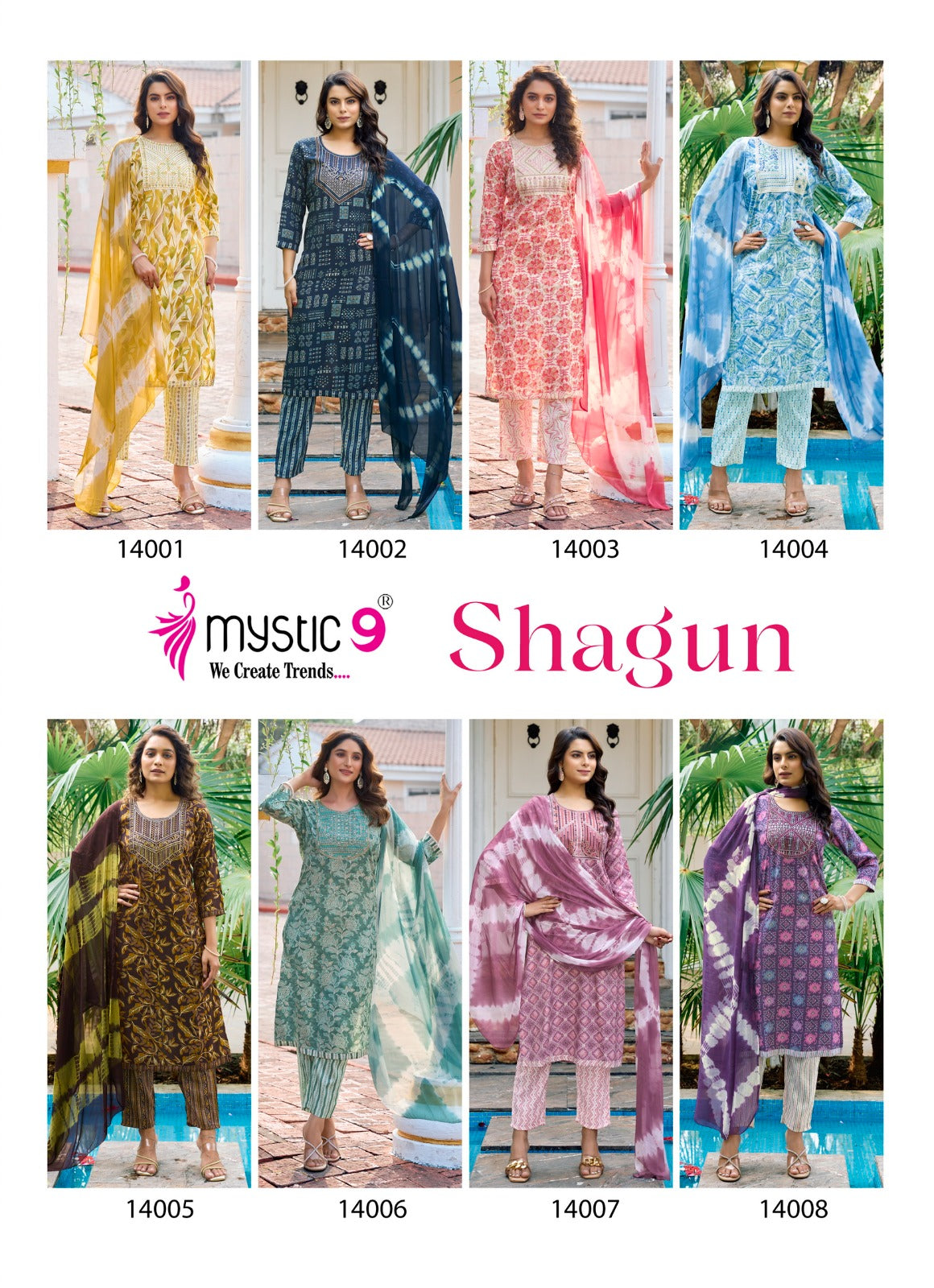 Shagun Vol 14 Mystic 9 Rayon Capsule Readymade Pant Style Suits Wholesale Price