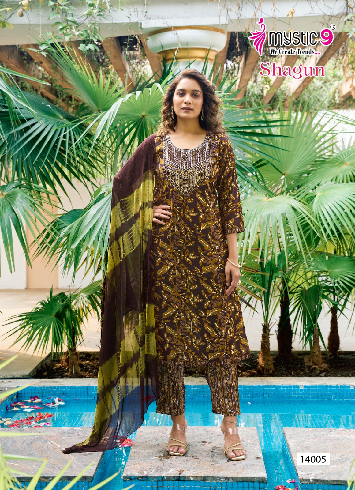 Shagun Vol 14 Mystic 9 Rayon Capsule Readymade Pant Style Suits Wholesale Price