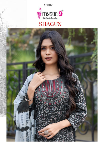 Shagun Vol 15 Mystic 9 Rayon Capsule Readymade Pant Style Suits Supplier India