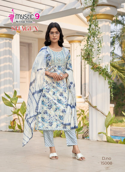 Shagun Vol 15 Mystic 9 Rayon Capsule Readymade Pant Style Suits Supplier India