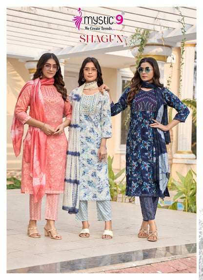 Shagun Vol 15 Mystic 9 Rayon Capsule Readymade Pant Style Suits Supplier India