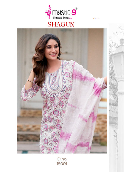 Shagun Vol 15 Mystic 9 Rayon Capsule Readymade Pant Style Suits Supplier India