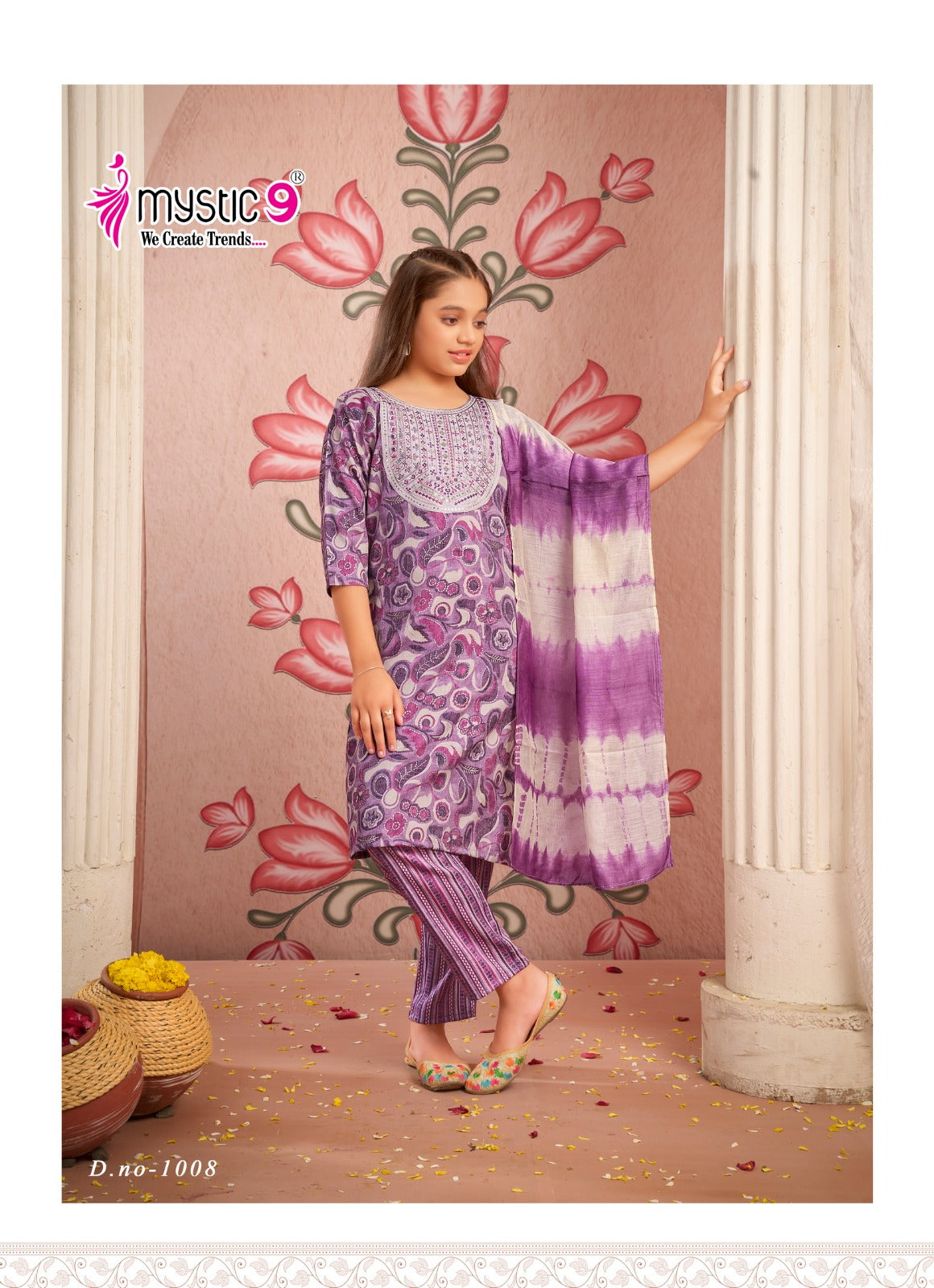 Shagun Vol 1 Mystic 9 Rayon Capsule Girls Readymade Pant Suits Manufacturer India