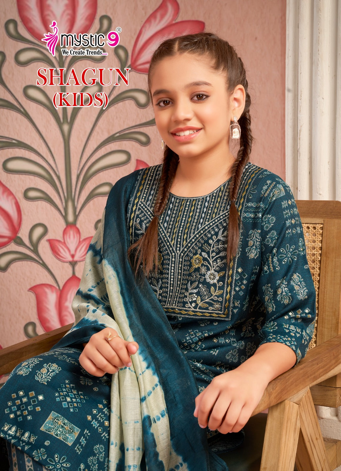 Shagun Vol 1 Mystic 9 Rayon Capsule Girls Readymade Pant Suits Manufacturer India