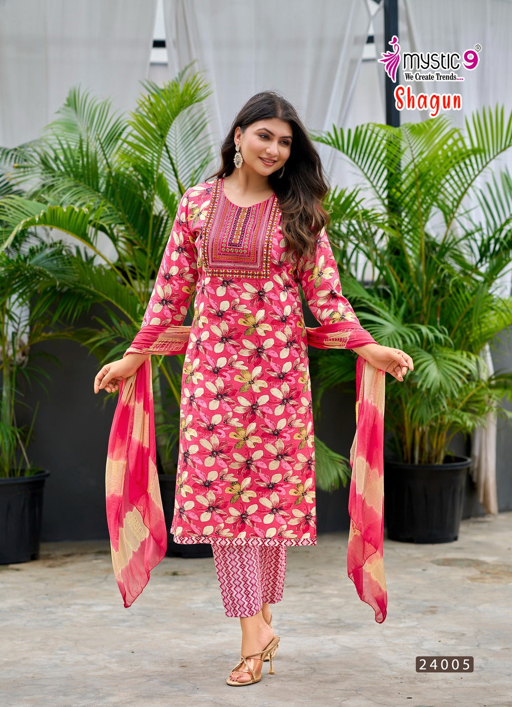 Shagun Vol 24 Mystic 9 Rayon Capsule Readymade Pant Style Suits Supplier India