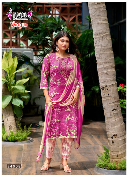 Shagun Vol 24 Mystic 9 Rayon Capsule Readymade Pant Style Suits Supplier India