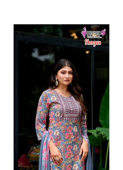 Shagun Vol 24 Mystic 9 Rayon Capsule Readymade Pant Style Suits Supplier India