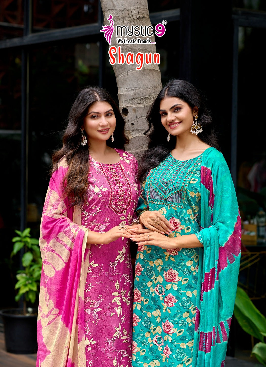 Shagun Vol 24 Mystic 9 Rayon Capsule Readymade Pant Style Suits Supplier India