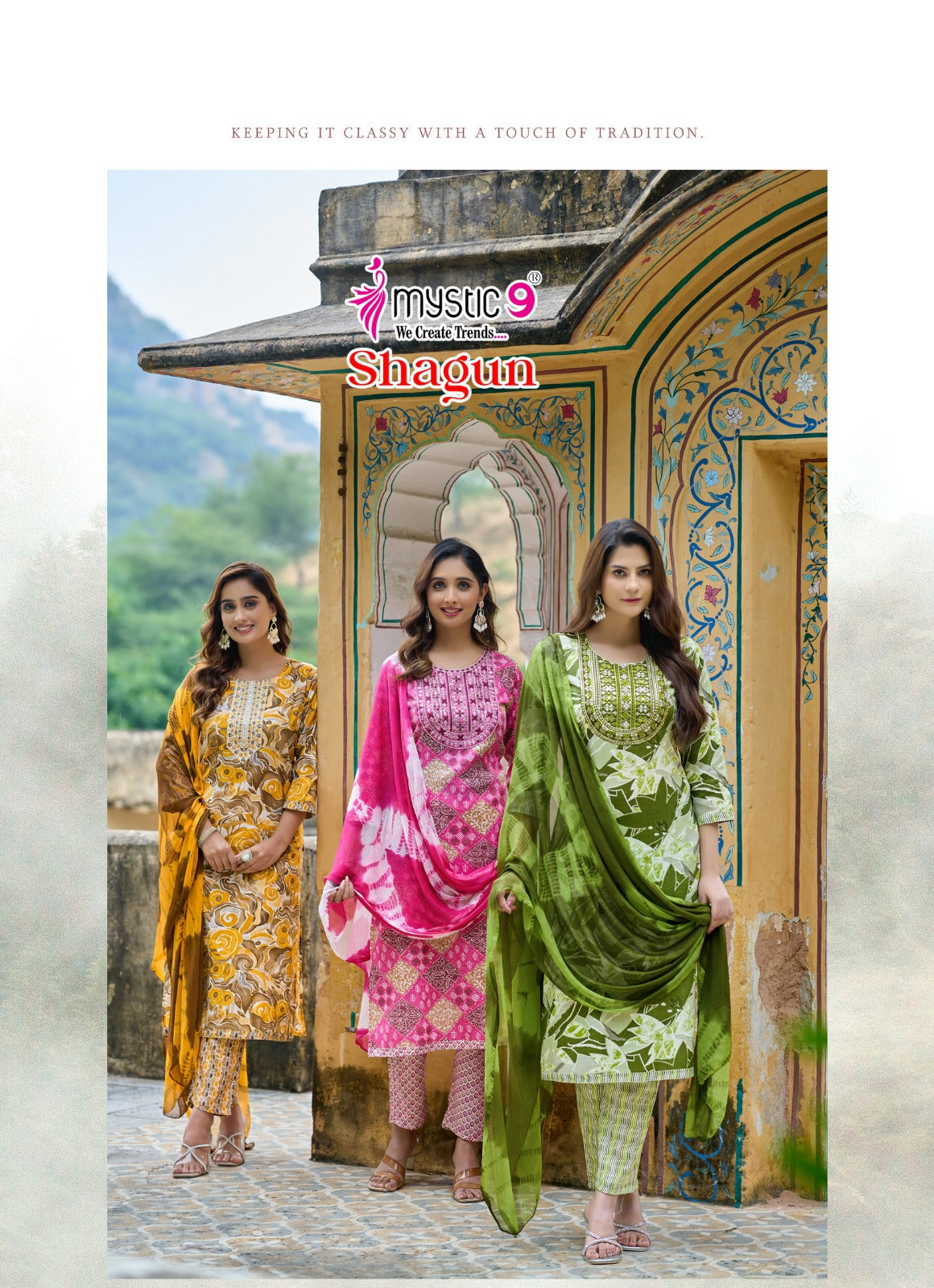 Shagun Vol 25 Mystic 9 Rayon Capsule Readymade Pant Style Suits Supplier Ahmedabad