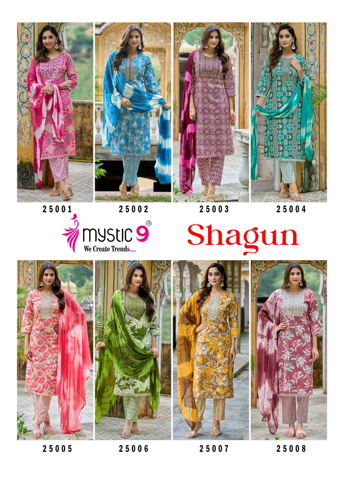 Shagun Vol 25 Mystic 9 Rayon Capsule Readymade Pant Style Suits Supplier Ahmedabad