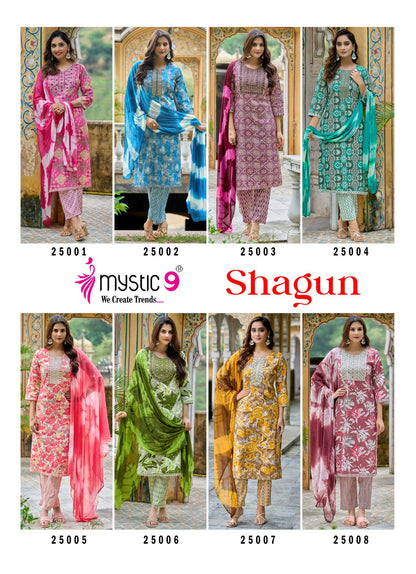 Shagun Vol 25 Mystic 9 Rayon Capsule Readymade Pant Style Suits Supplier Ahmedabad