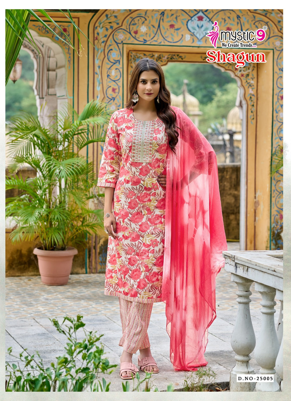 Shagun Vol 25 Mystic 9 Rayon Capsule Readymade Pant Style Suits Supplier Ahmedabad