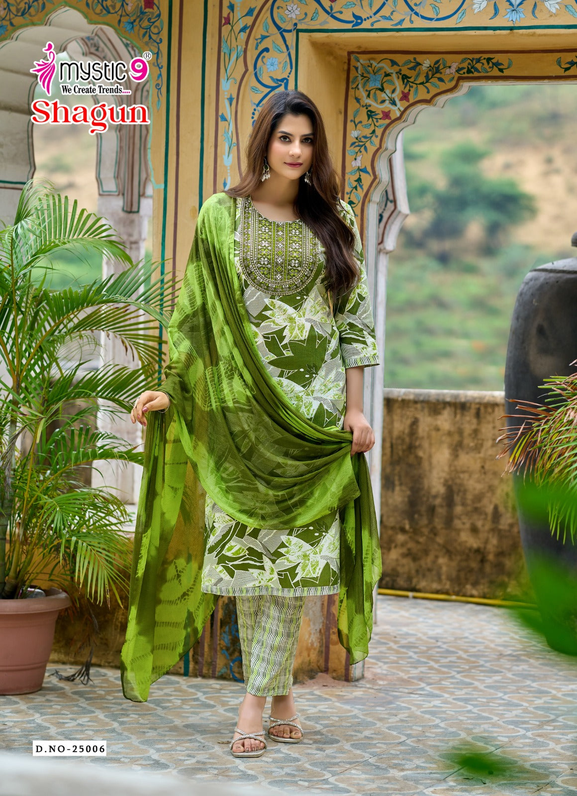 Shagun Vol 25 Mystic 9 Rayon Capsule Readymade Pant Style Suits Supplier Ahmedabad