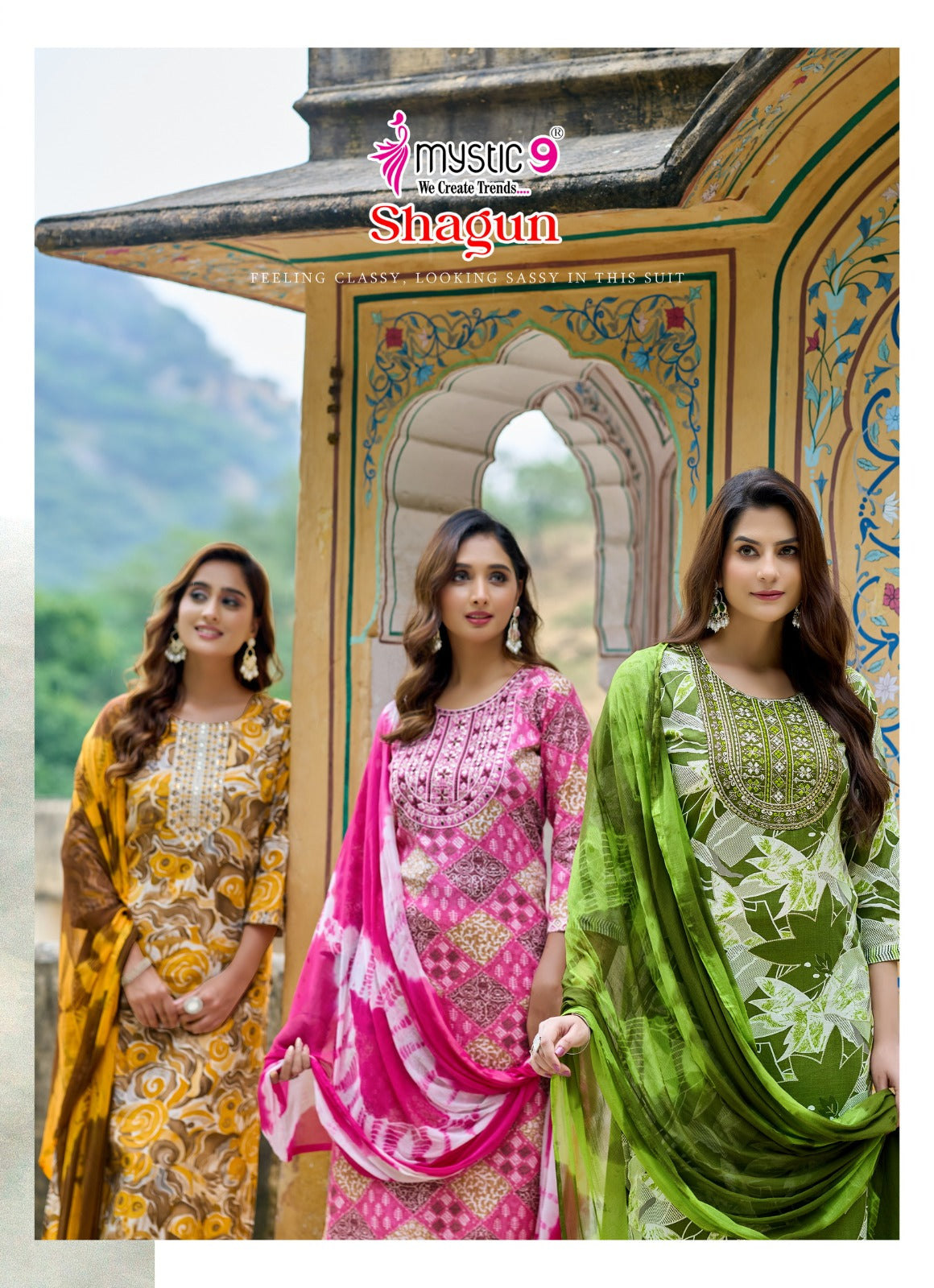 Shagun Vol 25 Mystic 9 Rayon Capsule Readymade Pant Style Suits Supplier Ahmedabad