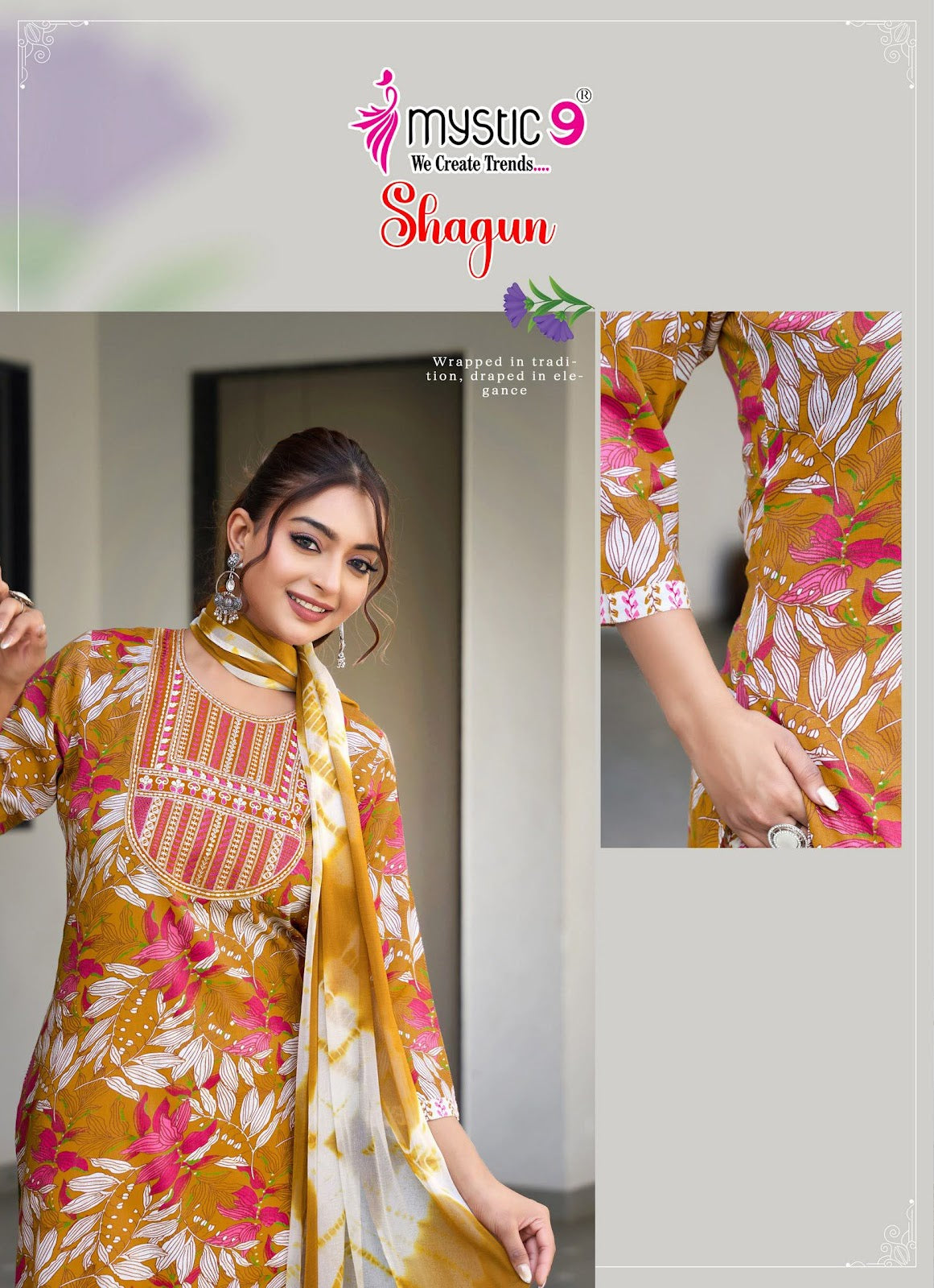 Shagun Vol 26 Mystic 9 Rayon Readymade Pant Style Suits Supplier Ahmedabad