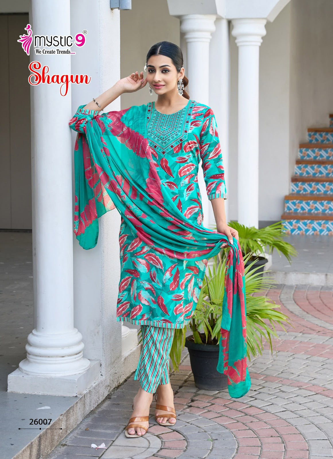 Shagun Vol 26 Mystic 9 Rayon Readymade Pant Style Suits Supplier Ahmedabad