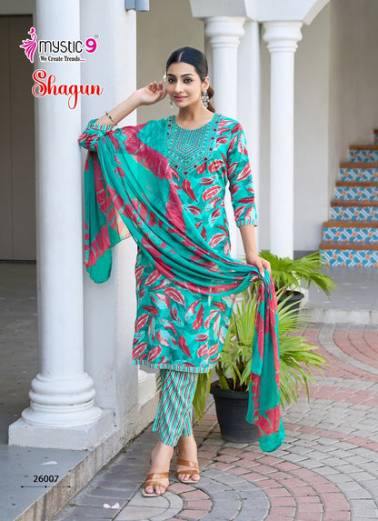 Shagun Vol 26 Mystic 9 Rayon Readymade Pant Style Suits Supplier Ahmedabad