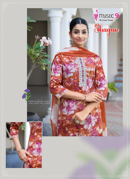 Shagun Vol 26 Mystic 9 Rayon Readymade Pant Style Suits Supplier Ahmedabad