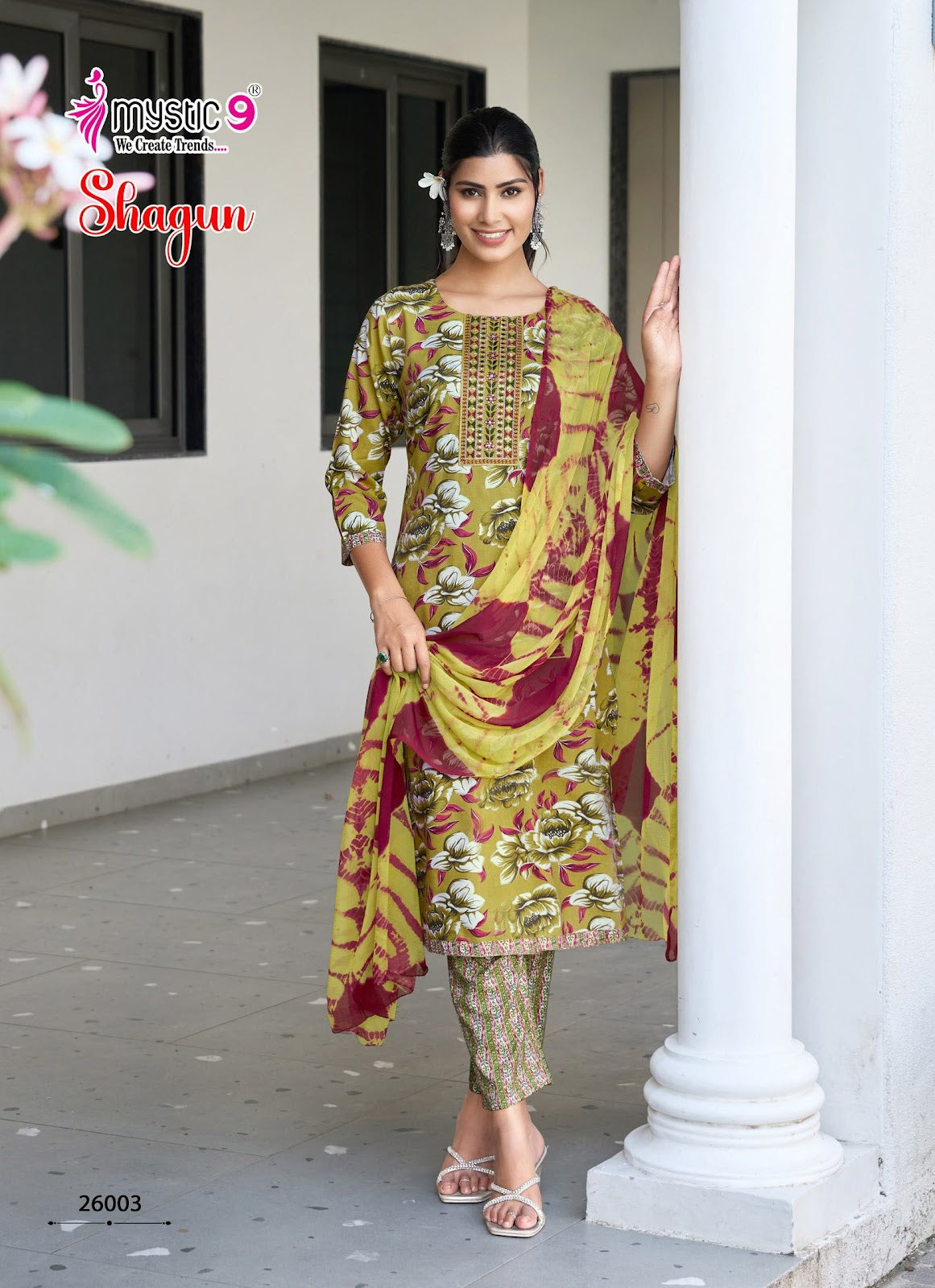 Shagun Vol 26 Mystic 9 Rayon Readymade Pant Style Suits Supplier Ahmedabad