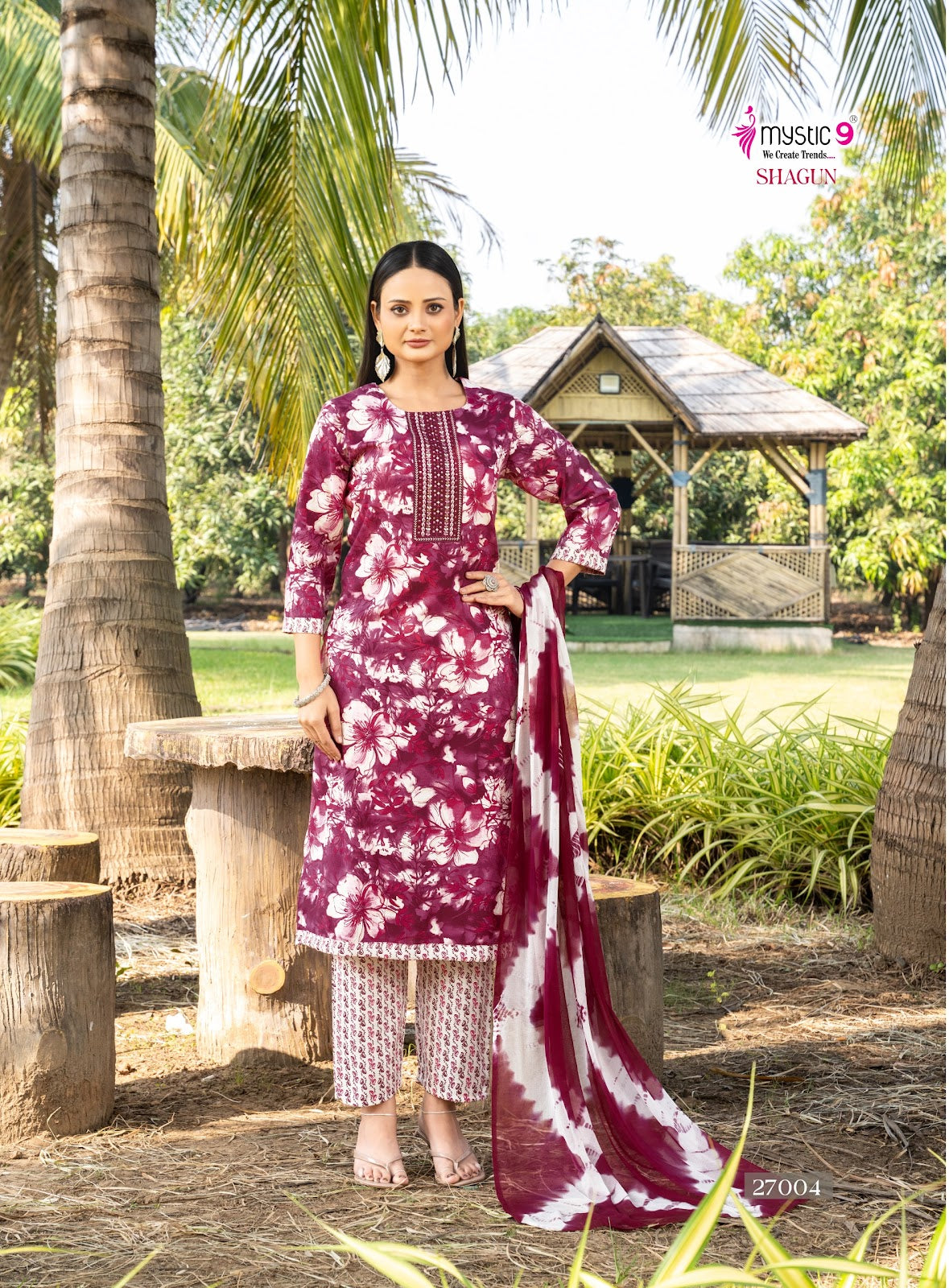 Shagun Vol 27 Mystic 9 Rayon Readymade Pant Style Suits Exporter