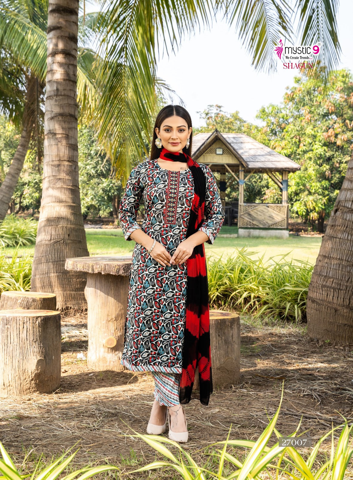Shagun Vol 27 Mystic 9 Rayon Readymade Pant Style Suits Exporter