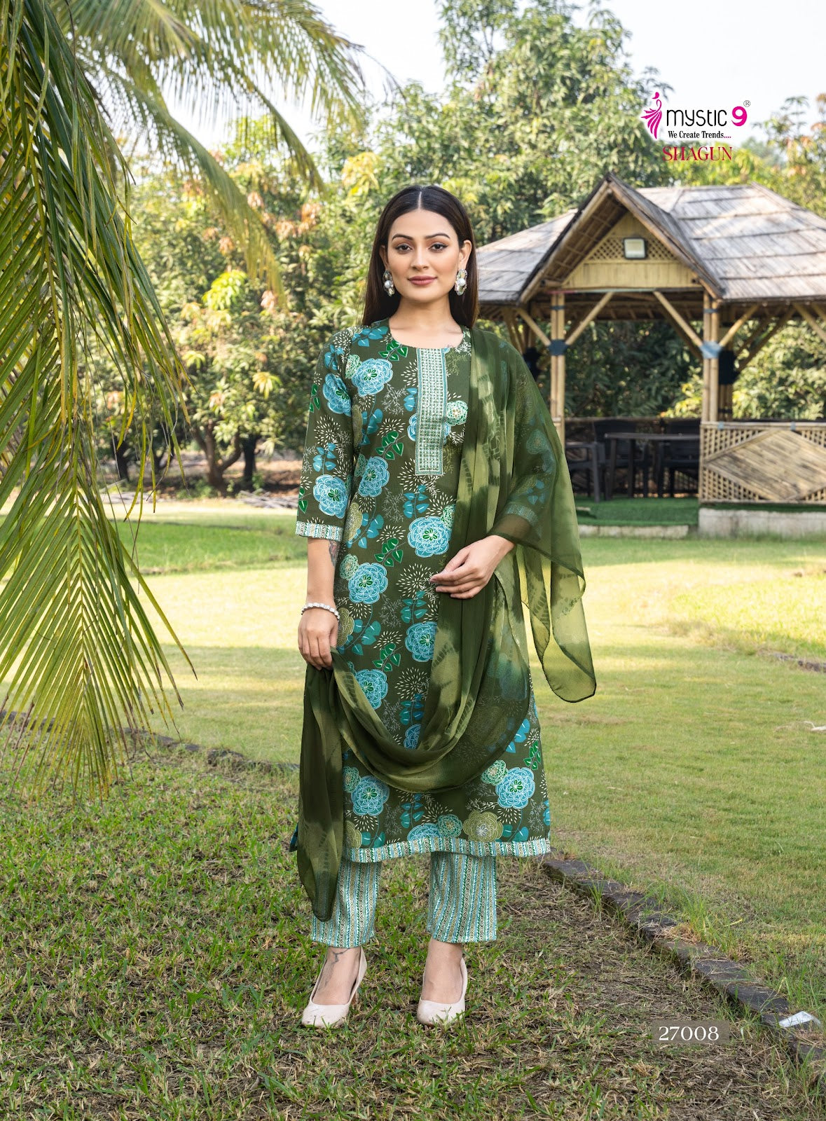 Shagun Vol 27 Mystic 9 Rayon Readymade Pant Style Suits Exporter