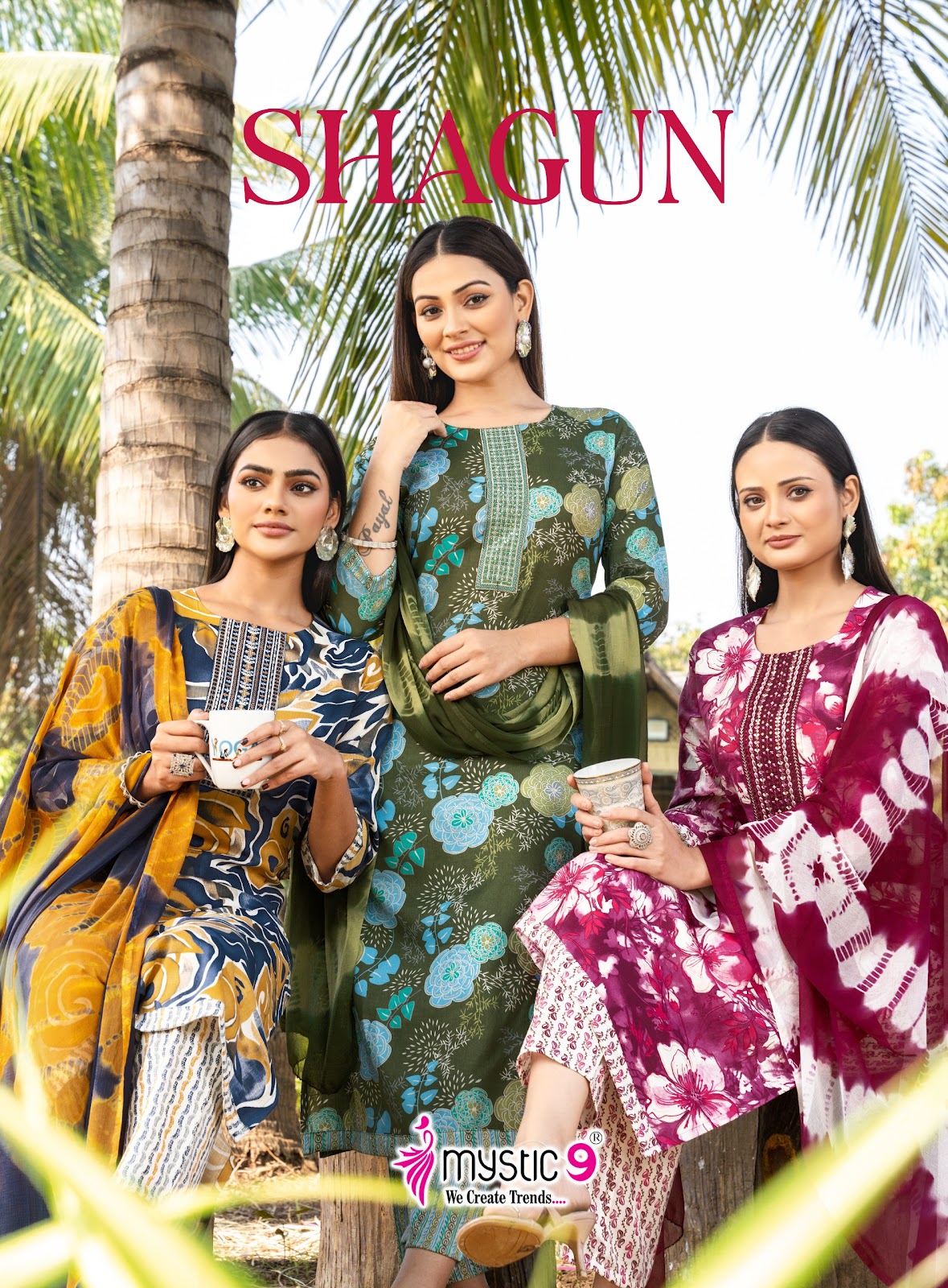 Shagun Vol 27 Mystic 9 Rayon Readymade Pant Style Suits Exporter