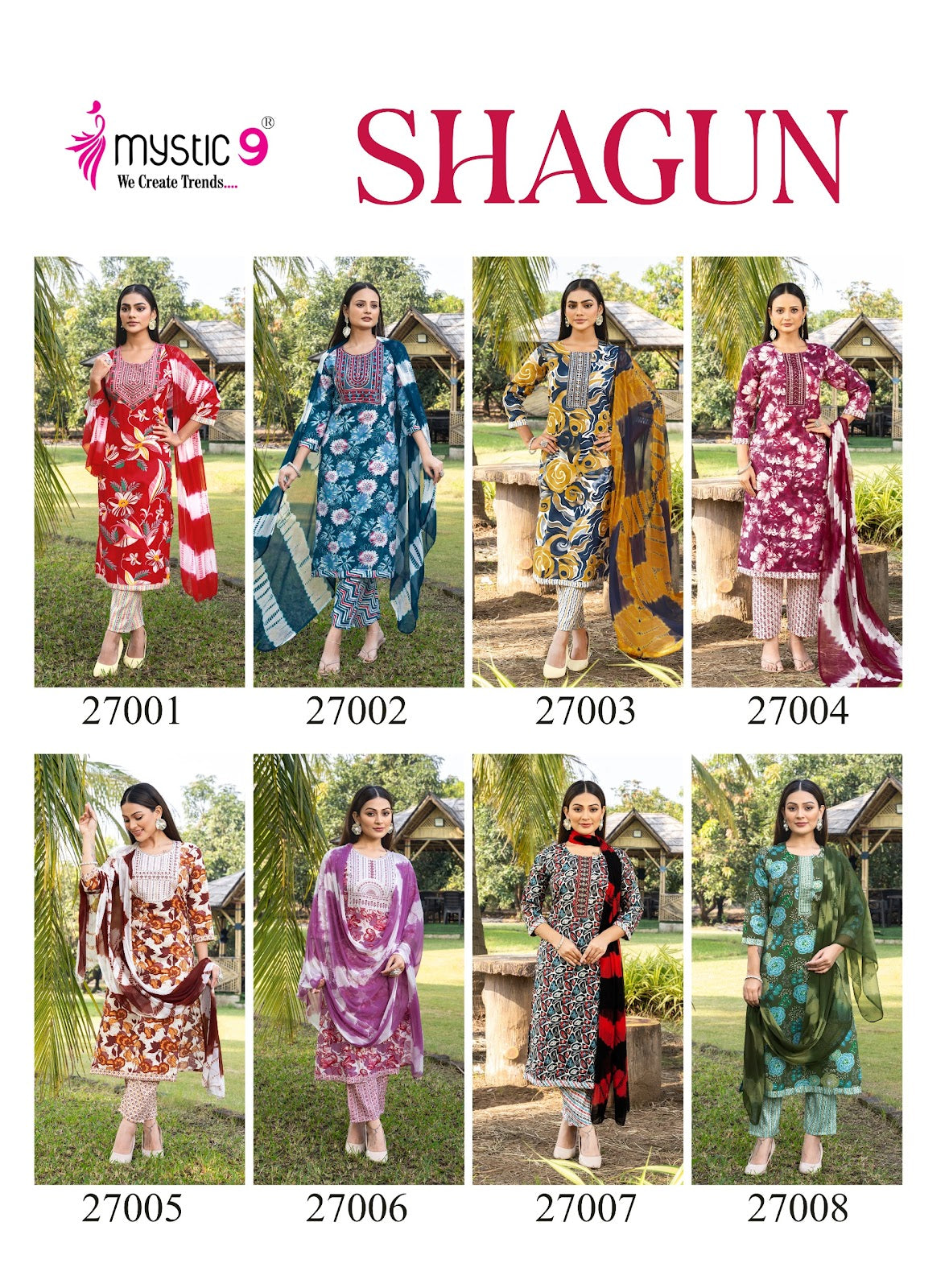 Shagun Vol 27 Mystic 9 Rayon Readymade Pant Style Suits Exporter
