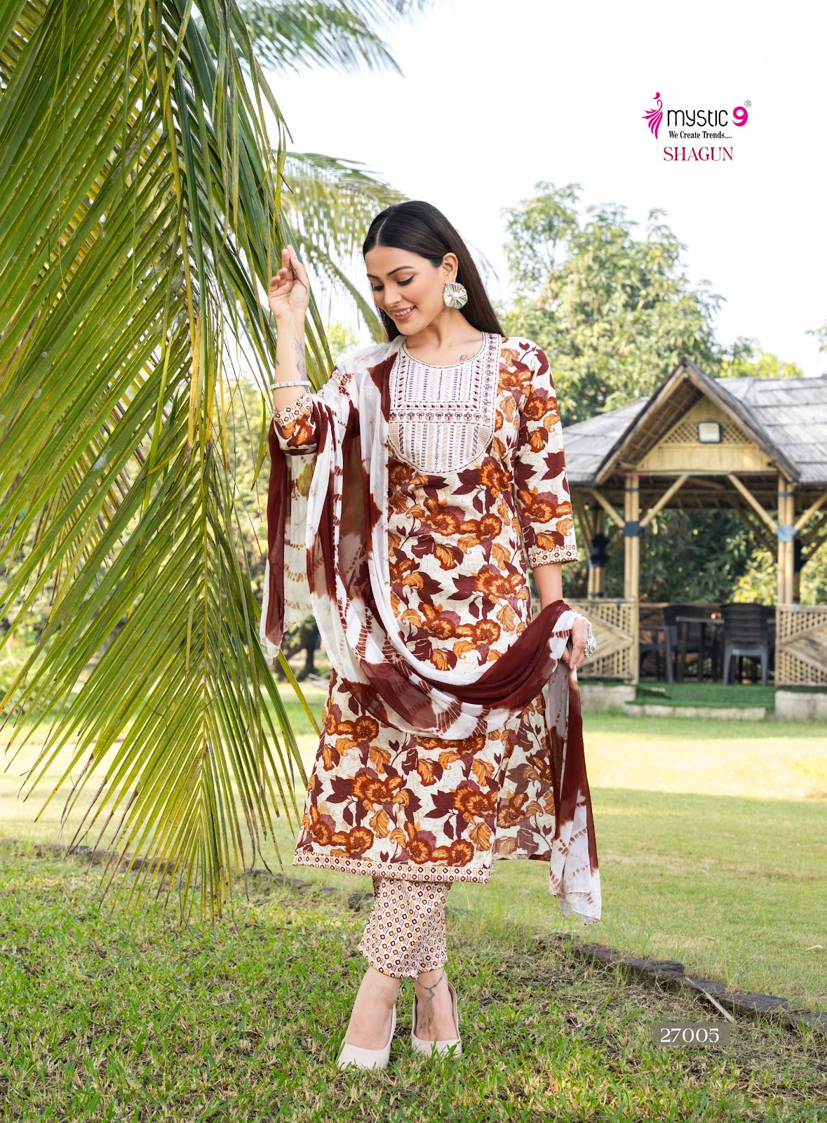 Shagun Vol 27 Mystic 9 Rayon Readymade Pant Style Suits Exporter