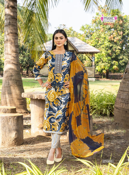 Shagun Vol 27 Mystic 9 Rayon Readymade Pant Style Suits Exporter