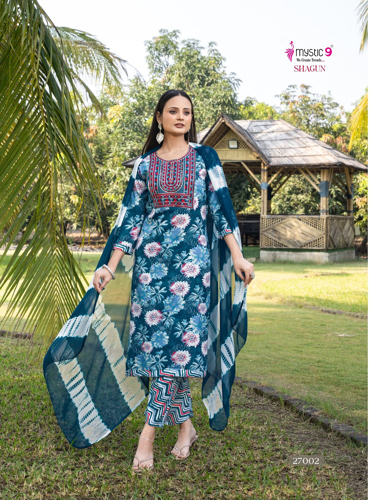 Shagun Vol 27 Mystic 9 Rayon Readymade Pant Style Suits Exporter