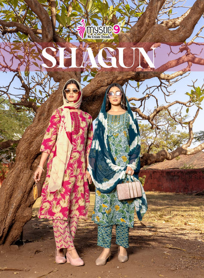 Shagun Vol 28 Mystic 9 Rayon Readymade Pant Style Suits Wholesale Price