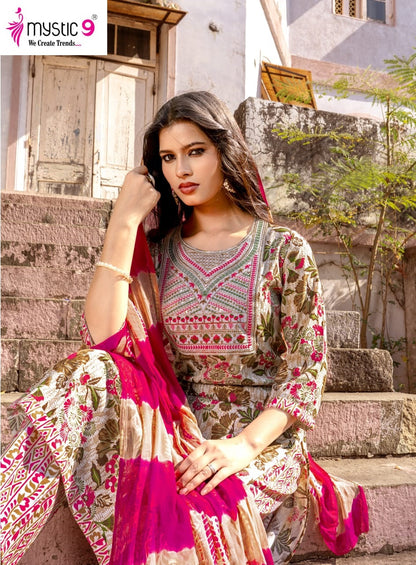 Shagun Vol 28 Mystic 9 Rayon Readymade Pant Style Suits Wholesale Price