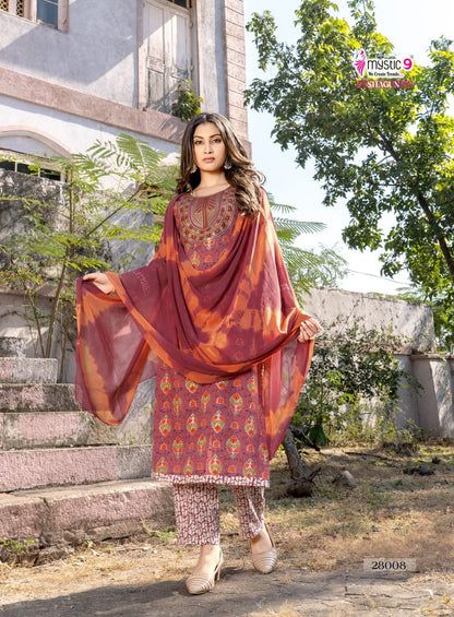Shagun Vol 28 Mystic 9 Rayon Readymade Pant Style Suits Wholesale Price