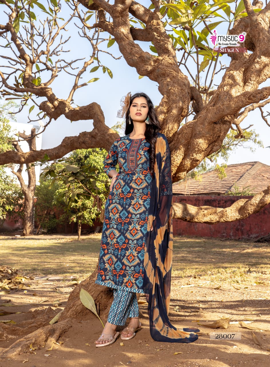 Shagun Vol 28 Mystic 9 Rayon Readymade Pant Style Suits Wholesale Price