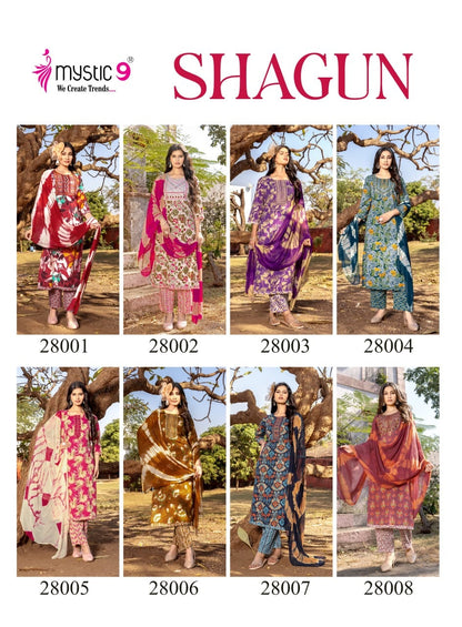 Shagun Vol 28 Mystic 9 Rayon Readymade Pant Style Suits Wholesale Price