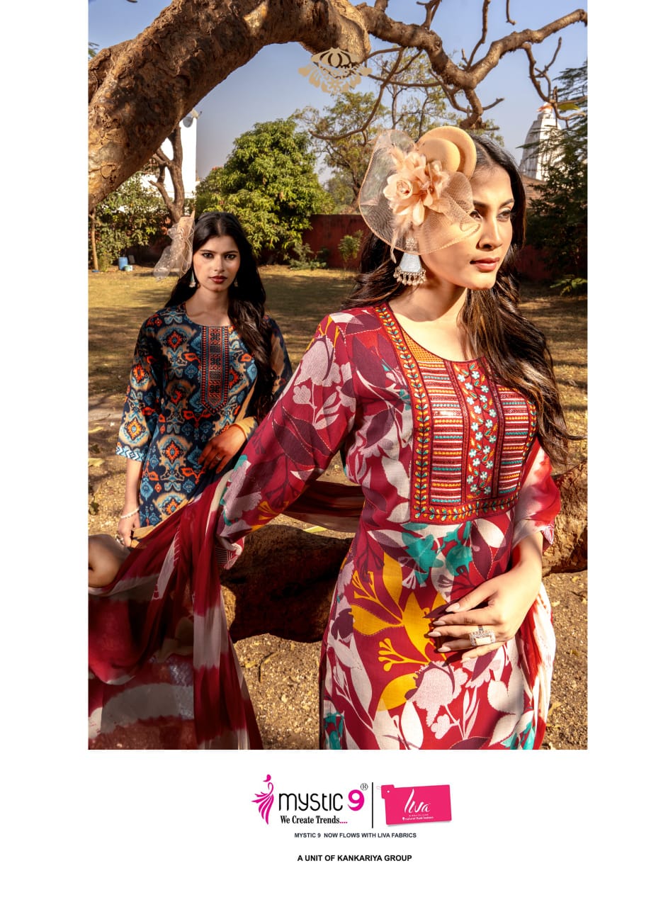 Shagun Vol 28 Mystic 9 Rayon Readymade Pant Style Suits Wholesale Price