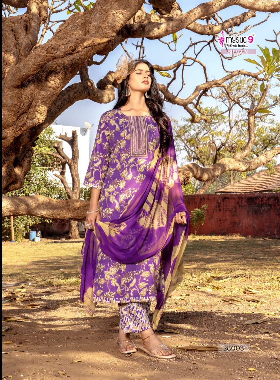Shagun Vol 28 Mystic 9 Rayon Readymade Pant Style Suits Wholesale Price