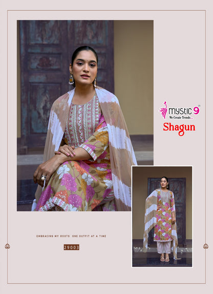 Shagun Vol 29 Mystic 9 Rayon Capsule Readymade Pant Style Suits Wholesale
