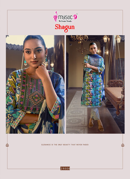 Shagun Vol 29 Mystic 9 Rayon Capsule Readymade Pant Style Suits Wholesale
