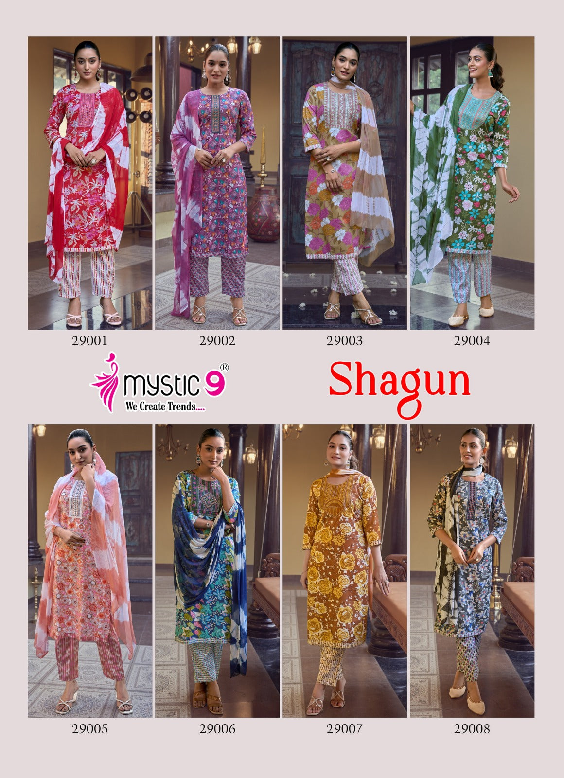 Shagun Vol 29 Mystic 9 Rayon Capsule Readymade Pant Style Suits Wholesale