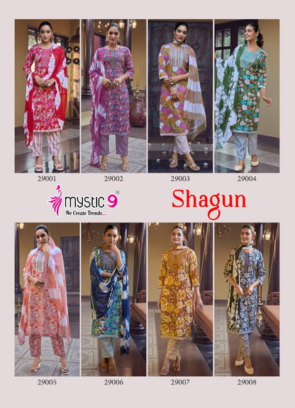 Shagun Vol 29 Mystic 9 Rayon Capsule Readymade Pant Style Suits Wholesale
