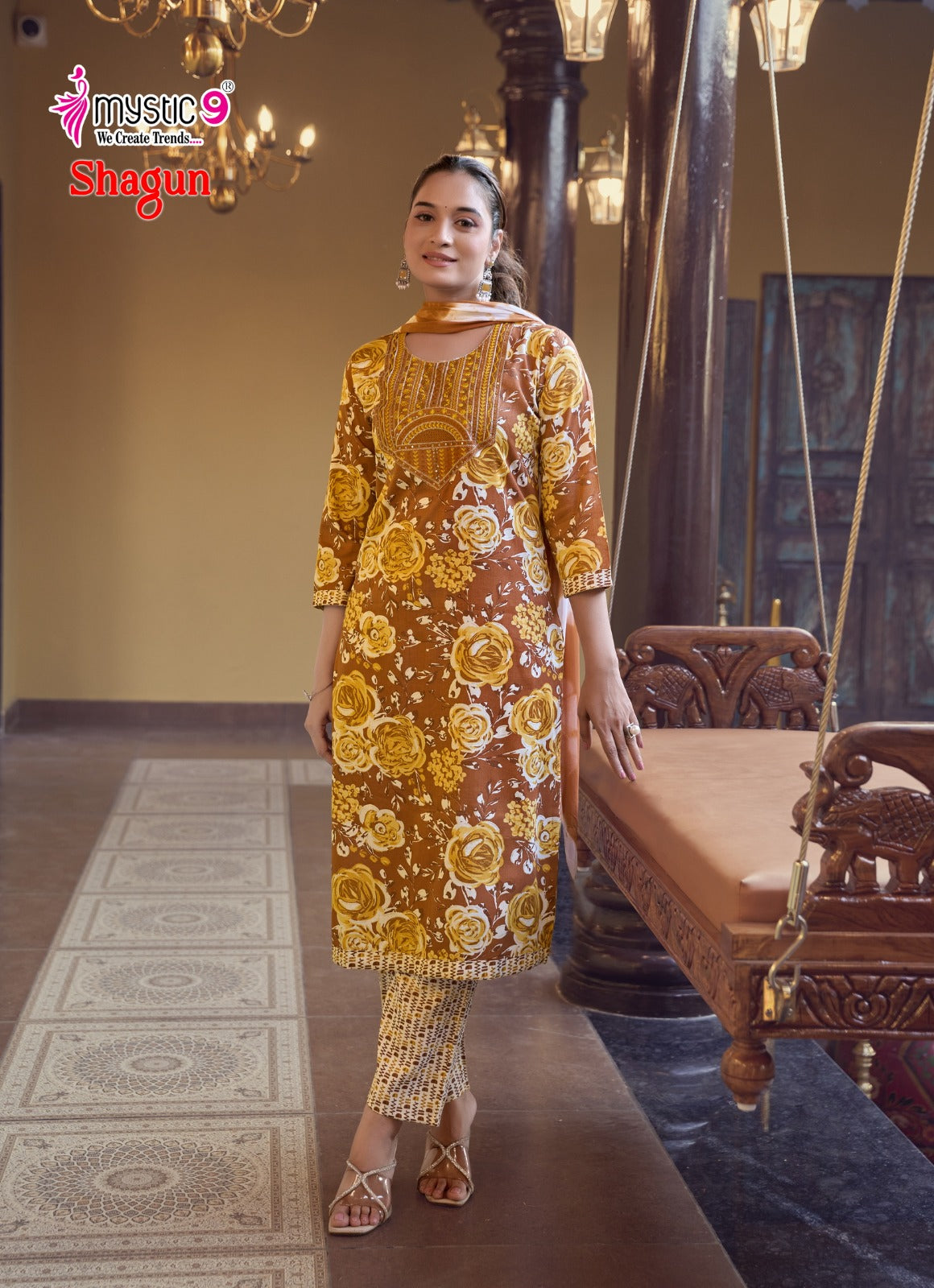Shagun Vol 29 Mystic 9 Rayon Capsule Readymade Pant Style Suits Wholesale