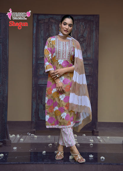 Shagun Vol 29 Mystic 9 Rayon Capsule Readymade Pant Style Suits Wholesale