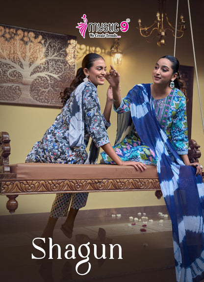 Shagun Vol 29 Mystic 9 Rayon Capsule Readymade Pant Style Suits Wholesale