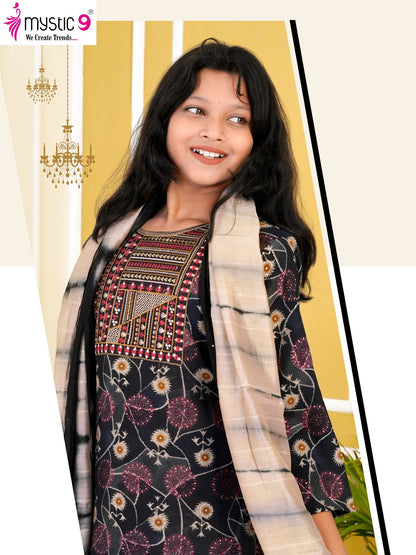 Shagun Vol 2 Mystic 9 Rayon Girls Readymade Pant Suits Manufacturer Ahmedabad